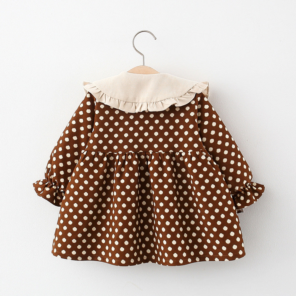 Baby Girl Doll Collar Polka Dot Dress - Baby Dresses -  Trend Goods