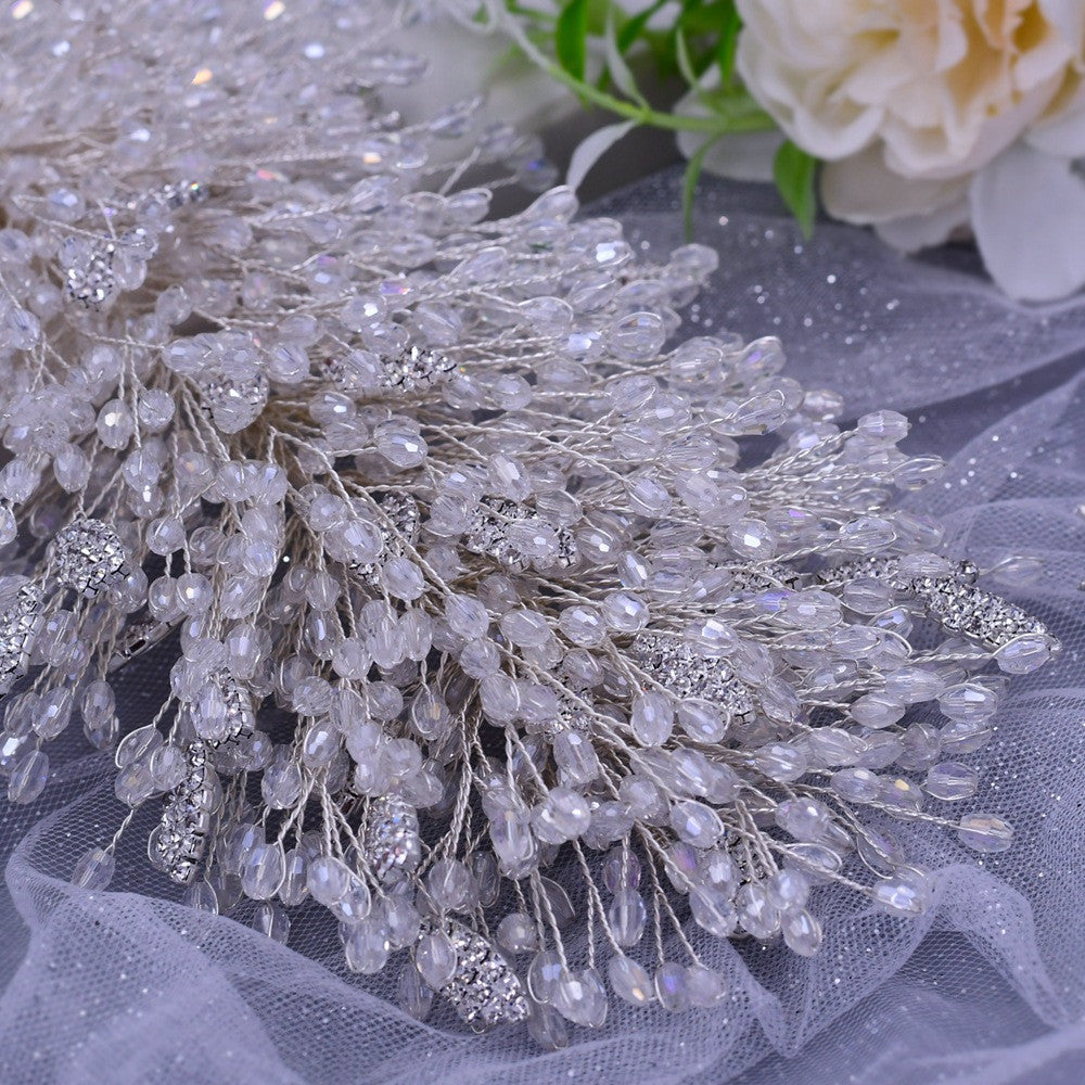 Crystal Rhinestone Multi-level Handmade Bridal Headband - Hair Accessories -  Trend Goods