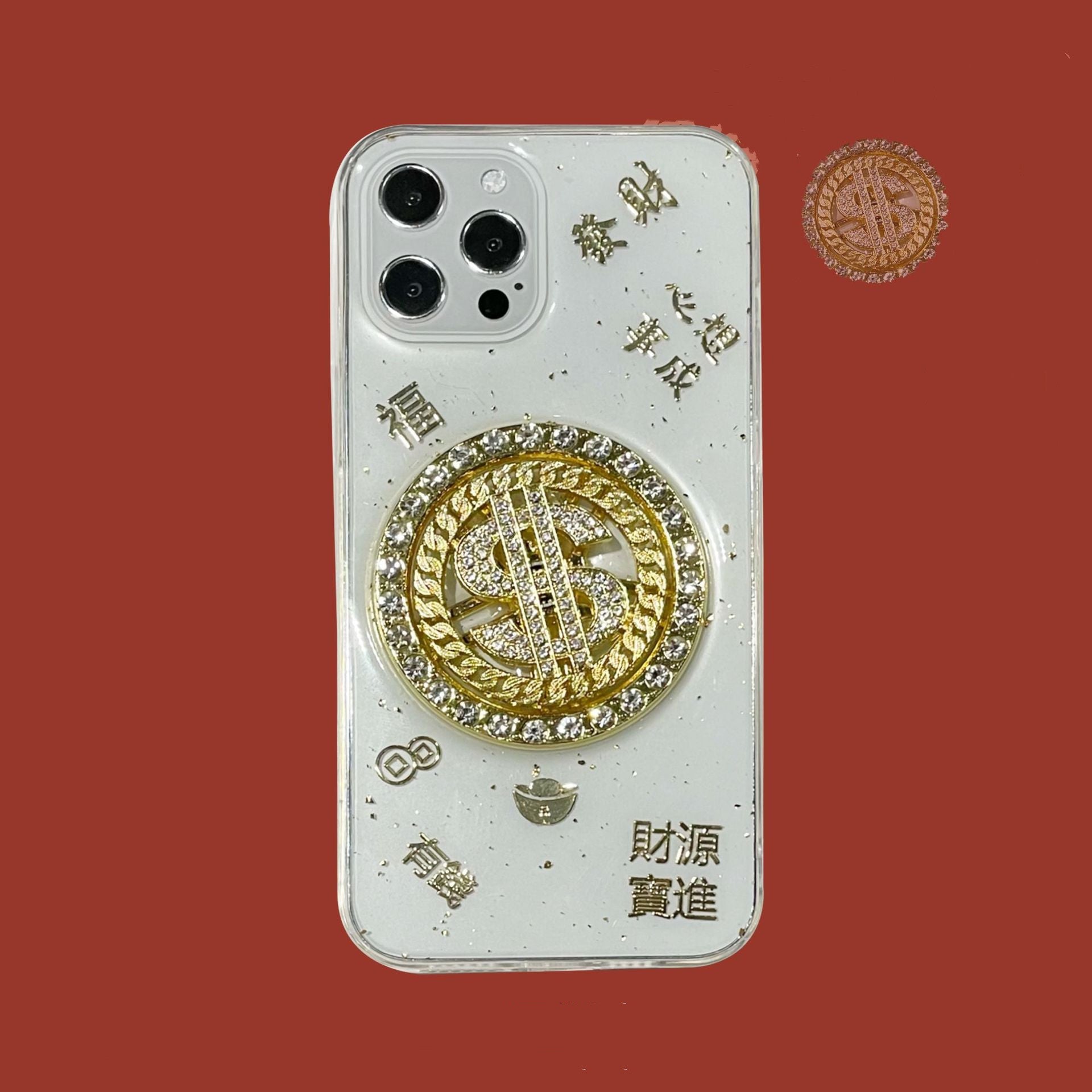 3D Diamond Dollar Turnplate Phone Case Luxury Designer - Phone Cases -  Trend Goods