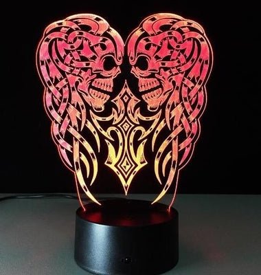 3D LED Color Changing Lamp Halloween Skull Light Acrylic 3D Hologram Illusion - LED Lamps -  Trend Goods