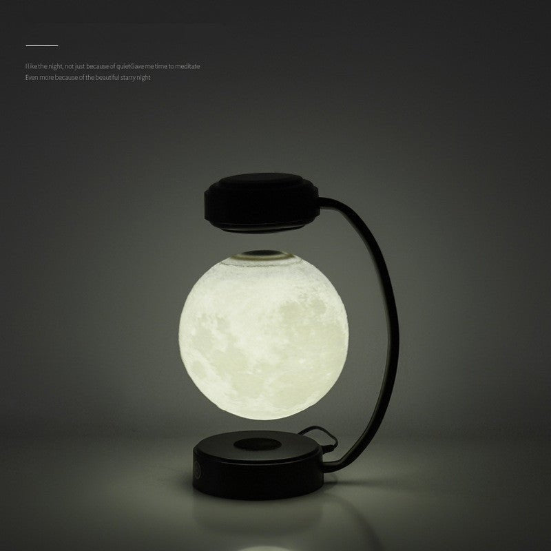 3D LED Moon Night Light Wireless Magnetic Levitating Rotating Floating Ball Lamp - Lamps -  Trend Goods