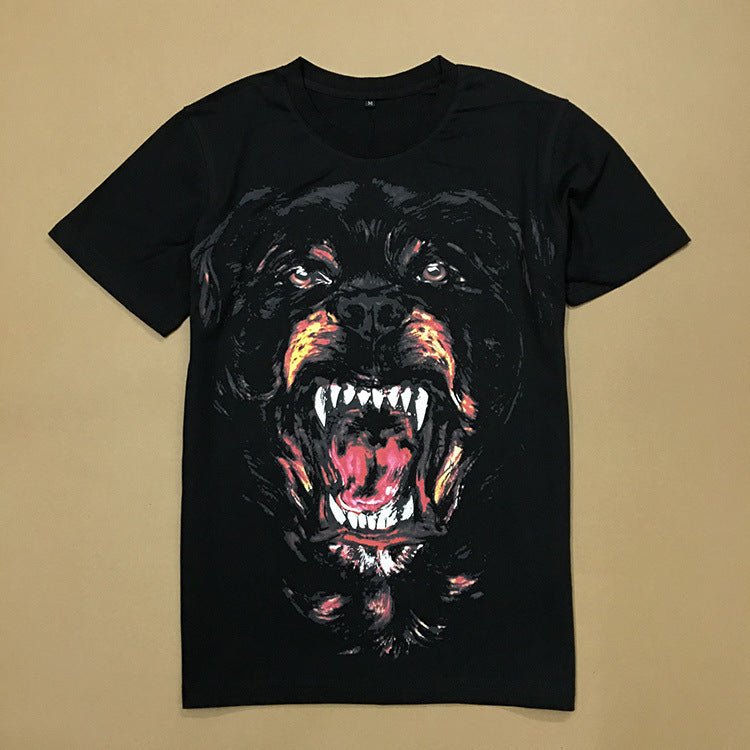 3D Printed Big Evil Dog Head Short-sleeved T-shirt - T-Shirts -  Trend Goods