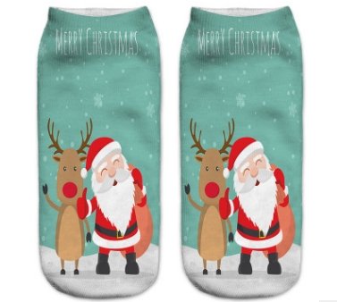 3D Printed Christmas Low Cut Ankle Sport Socks - Socks -  Trend Goods