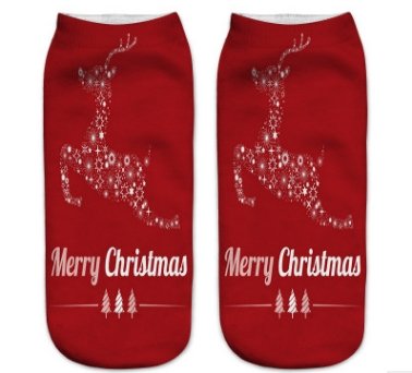 3D Printed Christmas Low Cut Ankle Sport Socks - Socks -  Trend Goods