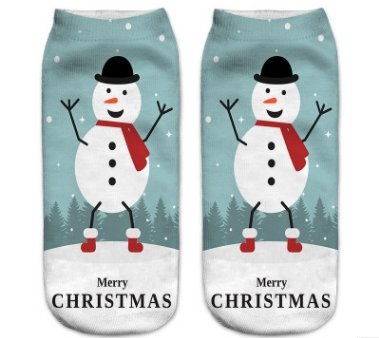 3D Printed Christmas Low Cut Ankle Sport Socks - Socks -  Trend Goods