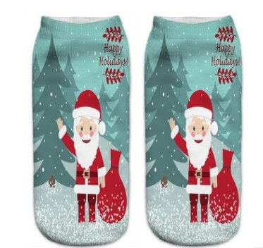 3D Printed Christmas Low Cut Ankle Sport Socks - Socks -  Trend Goods