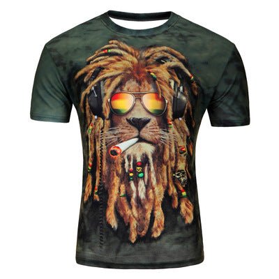 3D printing lion short sleeved T-shirt - T-Shirts -  Trend Goods