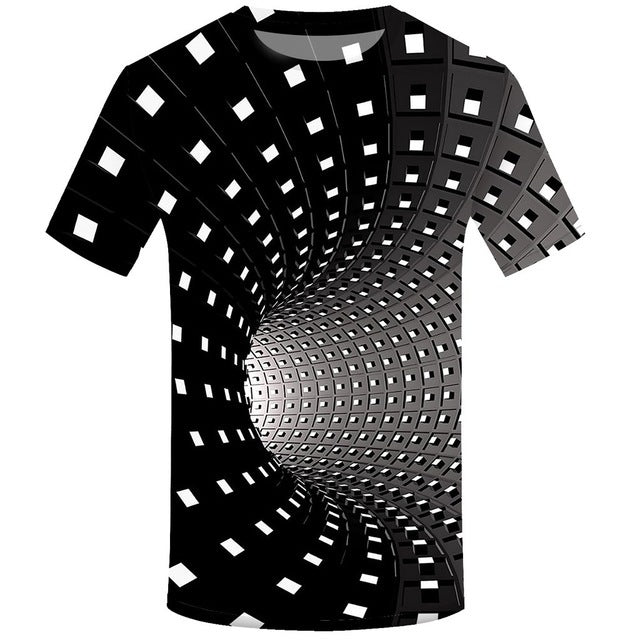 3D swirl print T-shirt - T-Shirts -  Trend Goods