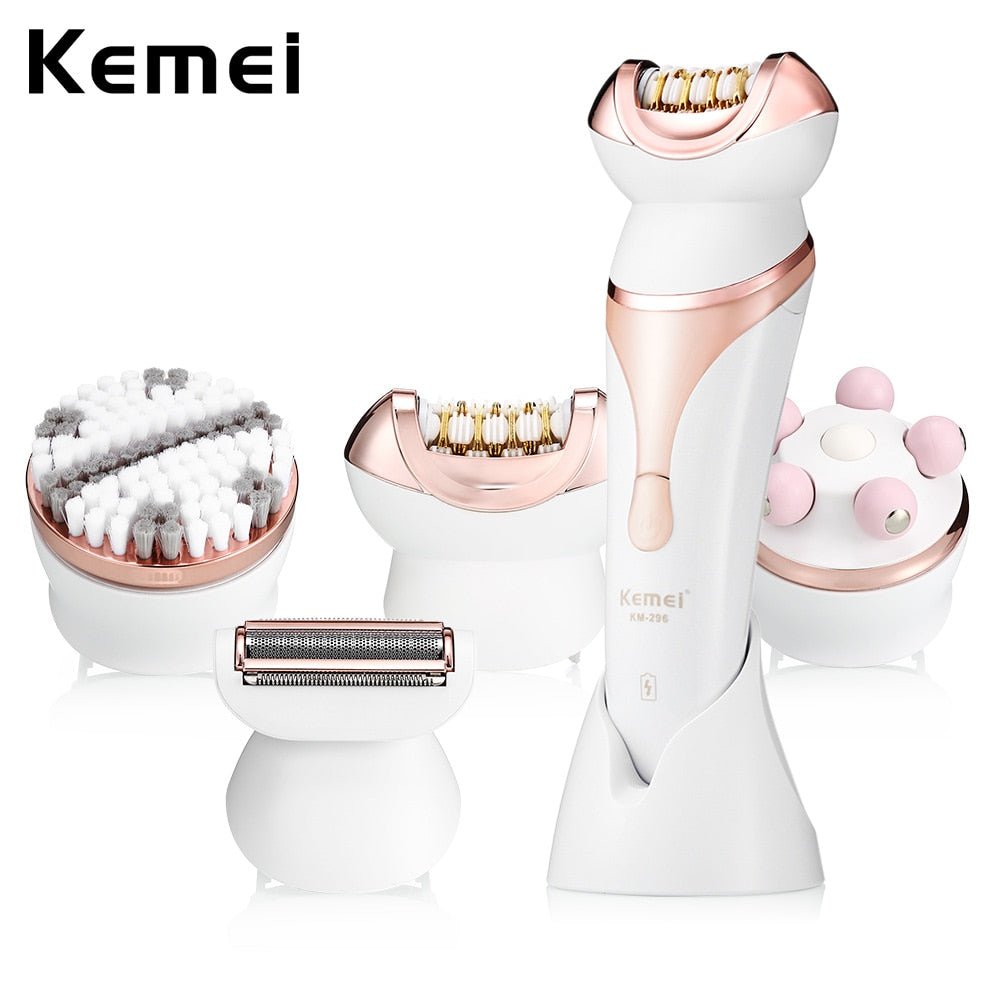 4-in-1 Rechargeable Electric Epilator Multi-function Epilator Lady Hair Removal Massager Set - Epilators -  Trend Goods