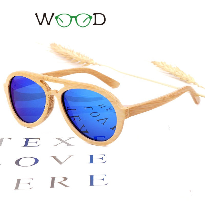 Wooden Frame Unisex Sunglasses - Sunglasses -  Trend Goods