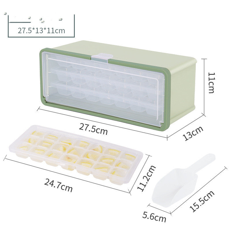 Drawer Type Plastic Ice Cube Mold With Lid And Bin - Ice Cubes -  Trend Goods