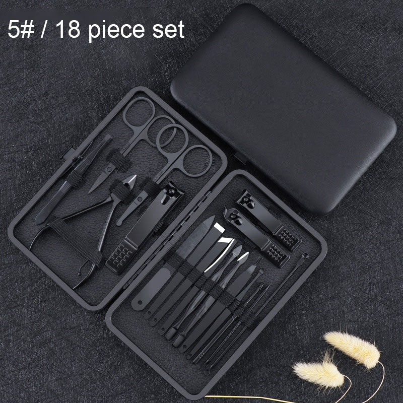 Black Stainless Steel Nail Clipper Tool Set - Nail Care Sets -  Trend Goods