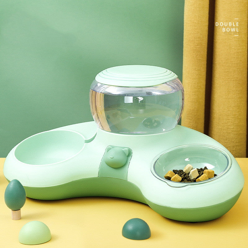 Automatic Drinking Water And Feeding Double Bowl - Pet Bowls -  Trend Goods