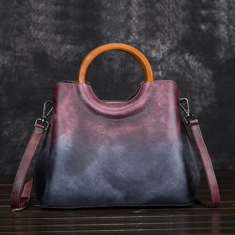 Retro Craft Hand-painted Suede Leather Handbags - Handbags -  Trend Goods