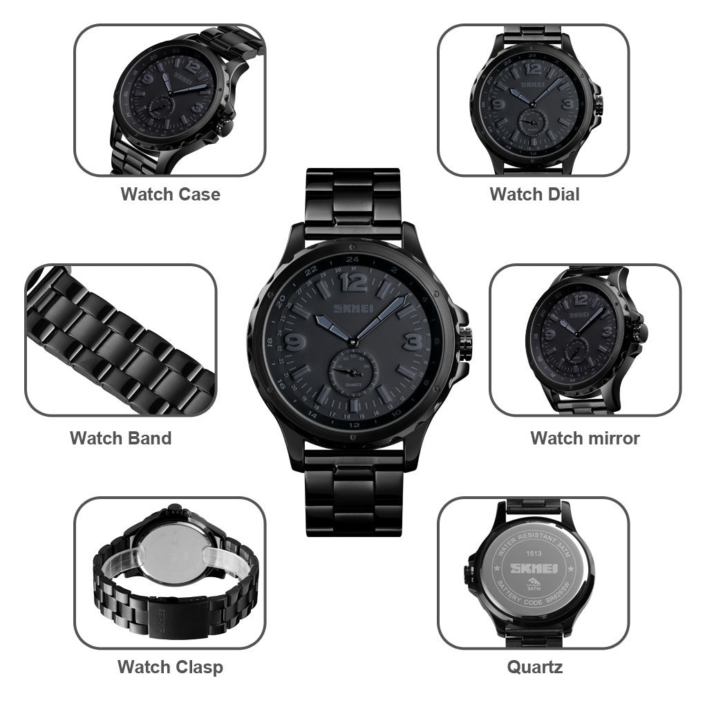 Steel Belt Waterproof Quartz Watch - Watches -  Trend Goods