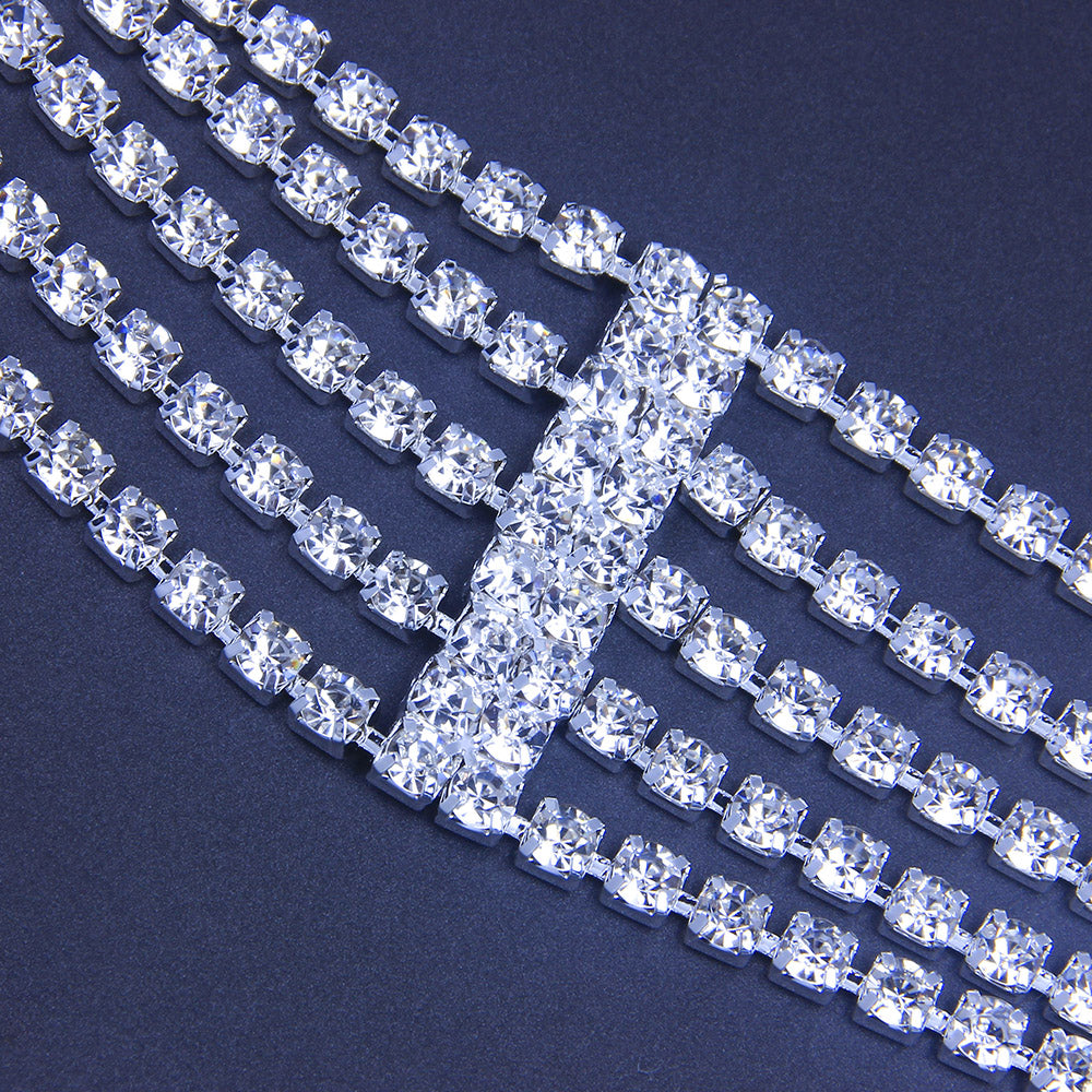 Five Rows Of Diamonds Rhinestone Elastic Headband - Hair Accessories -  Trend Goods