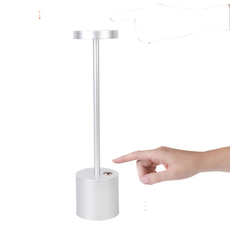 LED Aluminum Alloy Waterproof Rechargeable Desk Lamp Touch Dimming Metal Table Lamp - Table Lamps -  Trend Goods