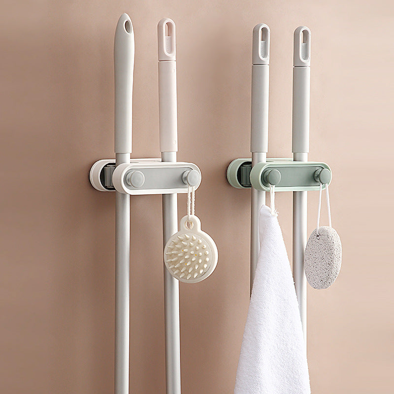 Bathroom Mop Clip Double-button Mop Hook - Bathroom Organizers -  Trend Goods