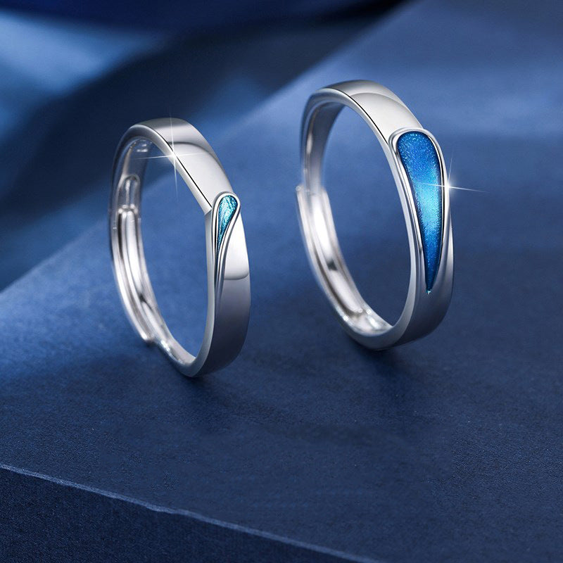 Fashion Blue Tear Ring Drops - Rings -  Trend Goods