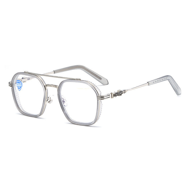 Retro Anti-blue Radiation Double-beam Flat Mirror Glasses - Sunglasses -  Trend Goods