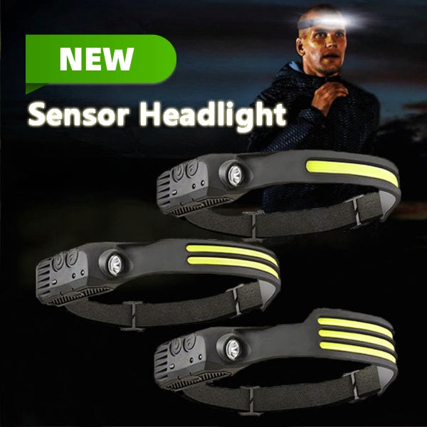 LED Induction Headlamp Flashlight USB Rechargeable Waterproof Camping Headlight - Outdoor Gadgets -  Trend Goods