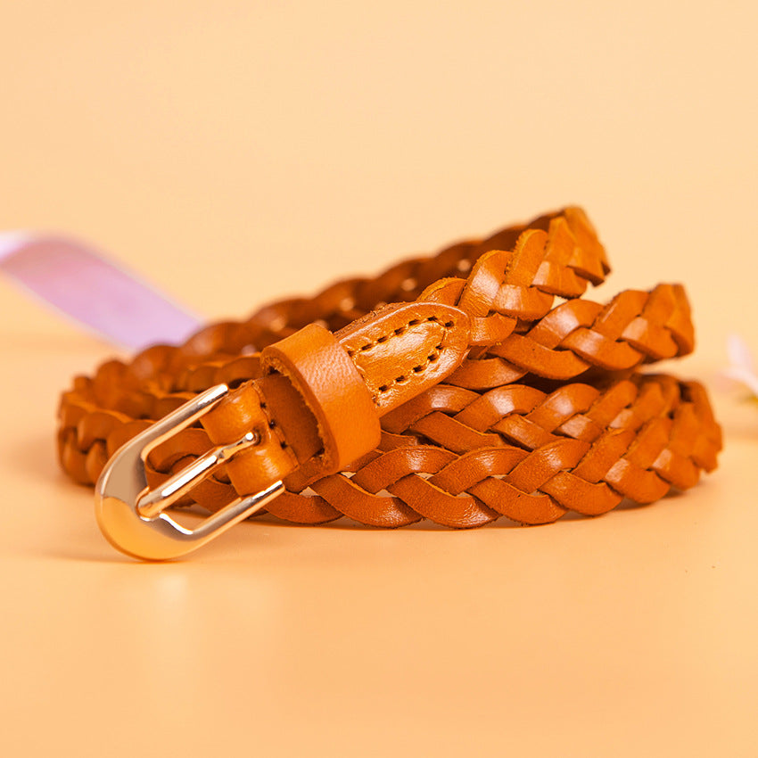 Full Leather Decorative Belt - Belts -  Trend Goods