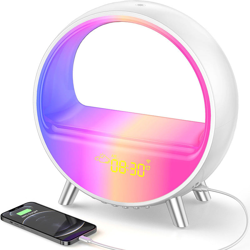 Atmosphere Lamp Bluetooth Speaker Smart Alarm Clock Night Light Wake Up Light Sunrise Sunset Lamp - Ambient Lights -  Trend Goods