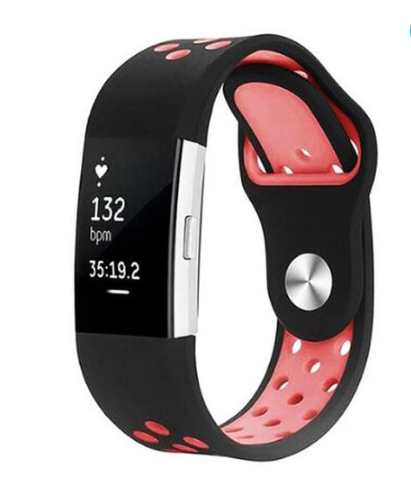 Monochrome Round Hole Silicone Strap for Fitbit Charge2 - Watch Accessories -  Trend Goods