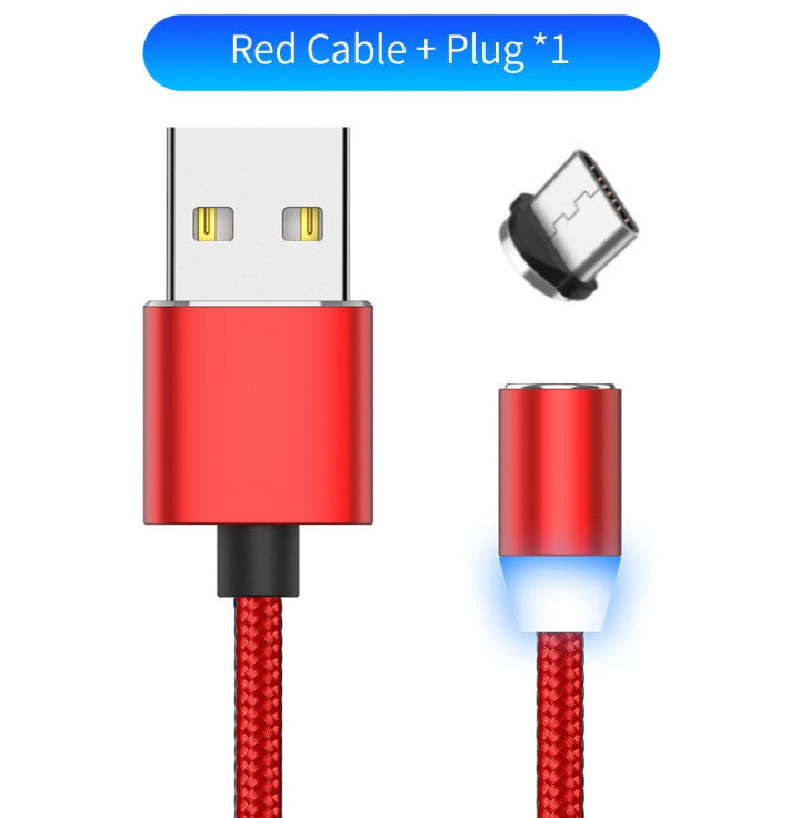 Magnetic LED charging cable 1m - Phone Cables -  Trend Goods