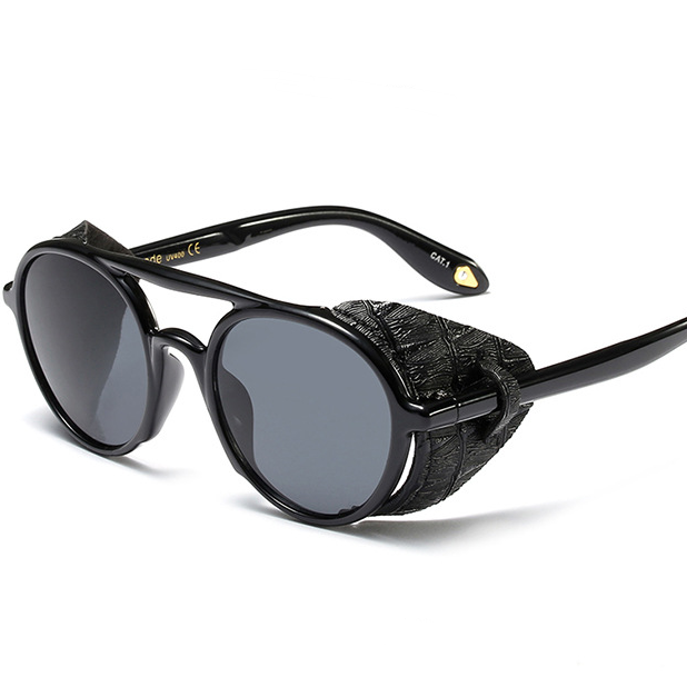 Punk fashion leather decoration tide cool sunglasses - Sunglasses -  Trend Goods