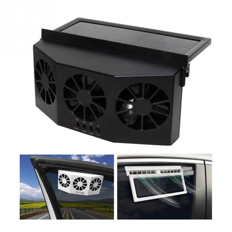 Car Portable Solar Energy Cooling Vent 3 Fans - Fans -  Trend Goods