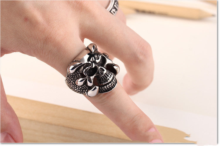 Luminous Skull Spike Ring - Rings -  Trend Goods