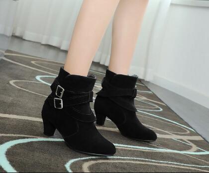 High Heels Leather Ankle Boots - Boots -  Trend Goods