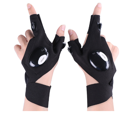 LED Outdoor Flashlight Half Finger Gloves - Gloves -  Trend Goods