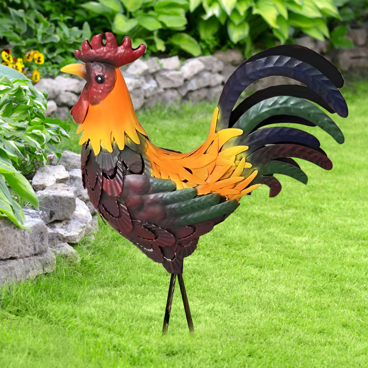 Garden Decoration Iron Rooster - Garden Ornaments -  Trend Goods