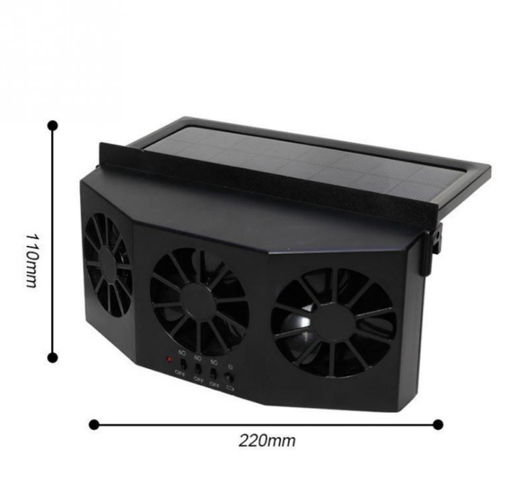 Car Portable Solar Energy Cooling Vent 3 Fans - Fans -  Trend Goods