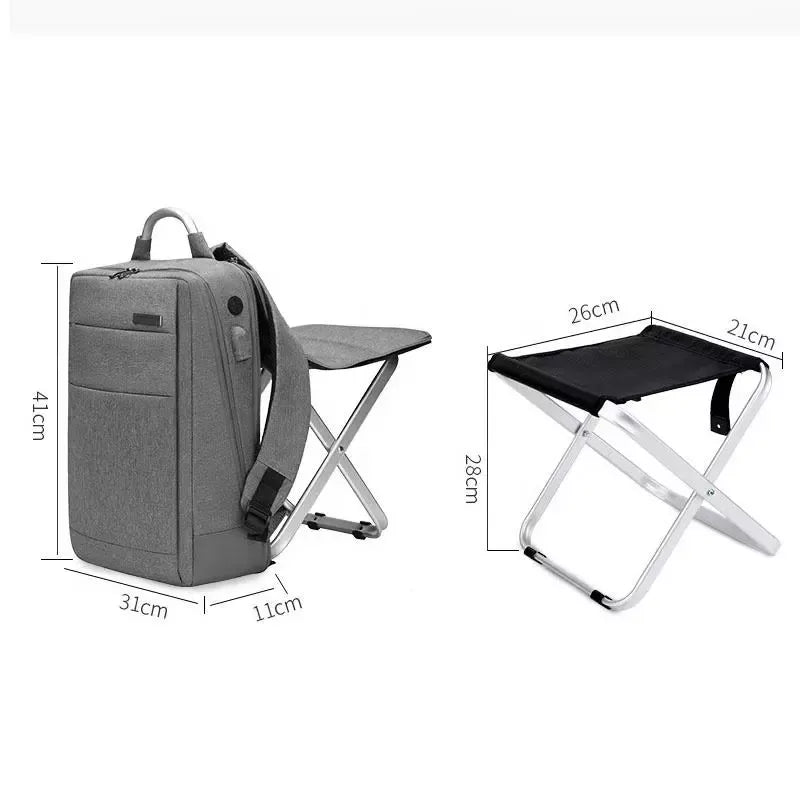 Travel Backpack USB charging 15 inch computer bag with stool - Backpacks -  Trend Goods