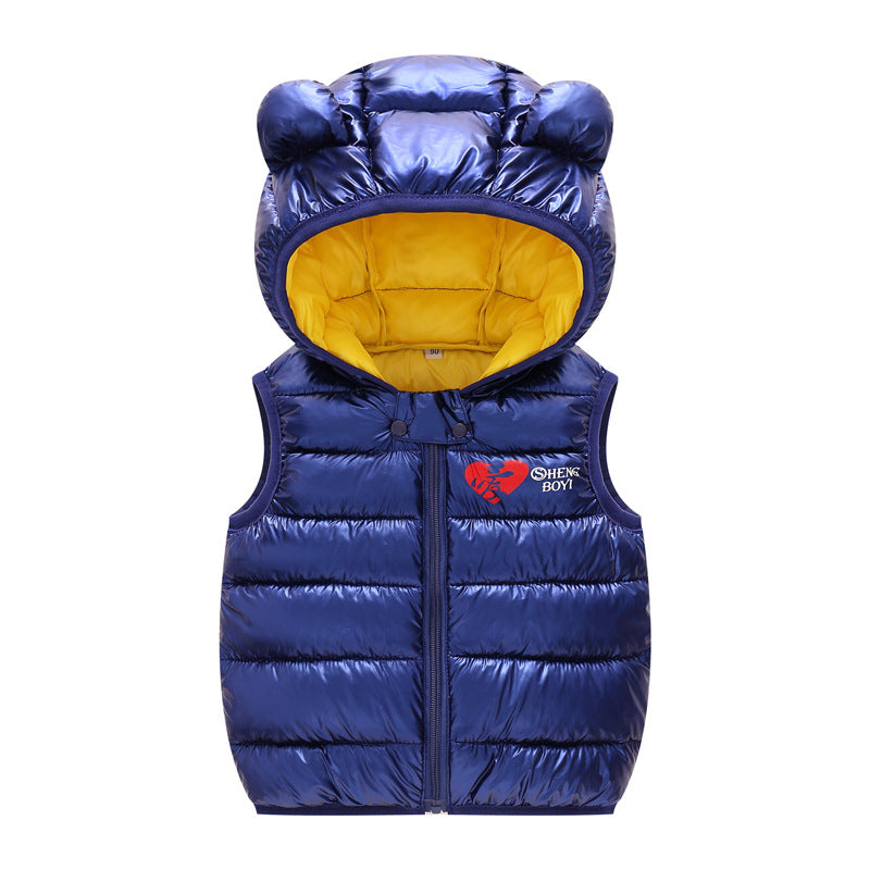 Autumn Kids Outerwear Hooded Sleeveless Warm Vest - Vests -  Trend Goods