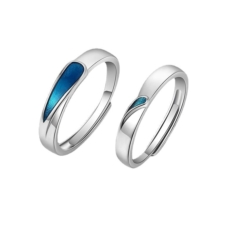 Fashion Blue Tear Ring Drops - Rings -  Trend Goods