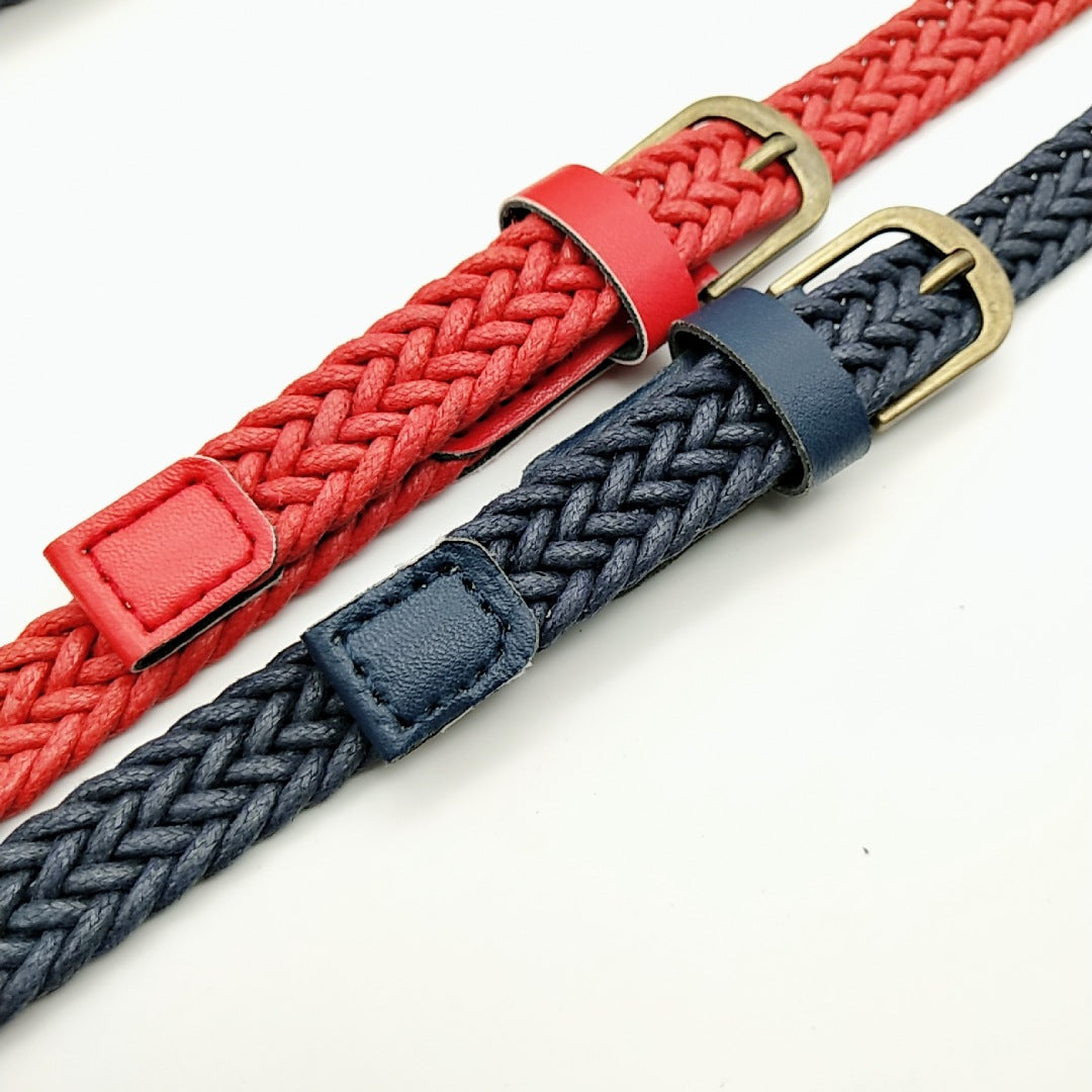 Retro Style Wax Rope Woven Belt Pu Bronze Alloy Pin Buckle - Belts -  Trend Goods