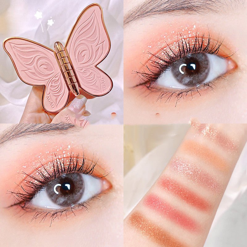 6 Colors Eyeshadow Palette Butterfly Glitter Matte Makeup Plate - Make-up Tools -  Trend Goods