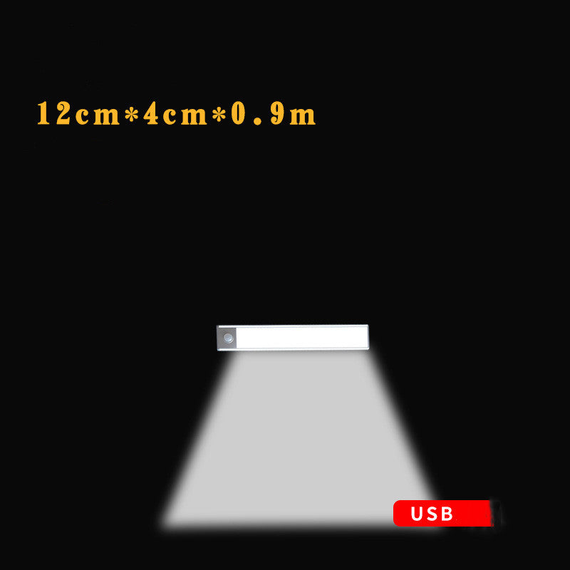 Motion Sensor LED Under Cabinet Light USB Rechargeable Wardrobe Closet Night Light - Lighting -  Trend Goods