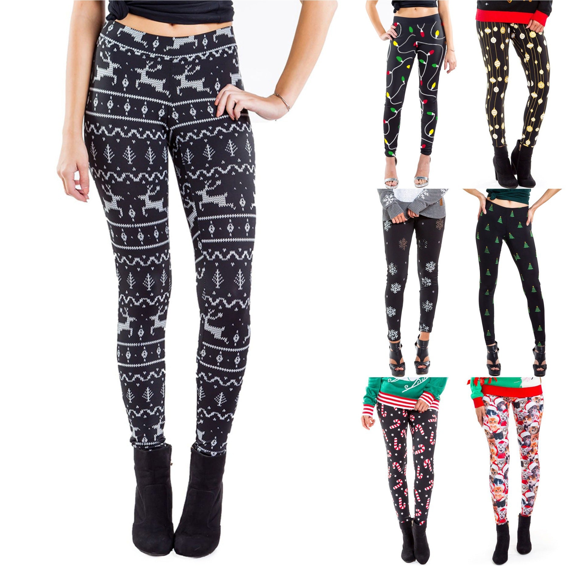 Christmas Costume Printed Slim-fit Trousers - Pants -  Trend Goods