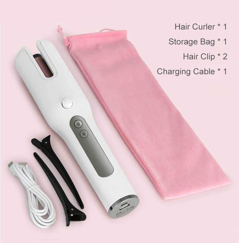 Wireless Automatic Curler USB  LCD Screen Ceramic Heating Anti-perm Curler - Hair Accessories -  Trend Goods