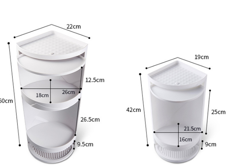 Bathroom Rotatable Corner Storage Rack - Storage & Organizers -  Trend Goods