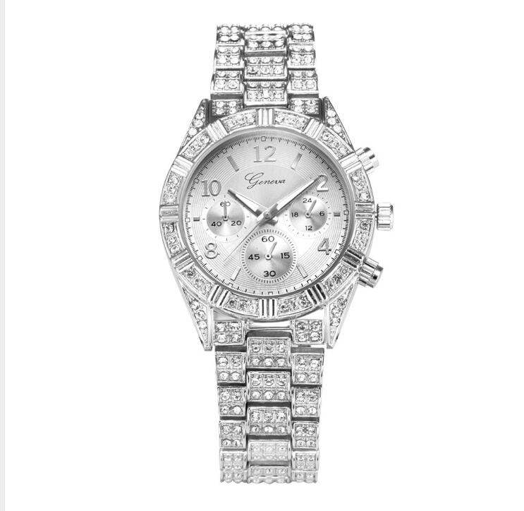 Crystal Quartz Stainless Steel Analog Wrist Watch - Watches -  Trend Goods