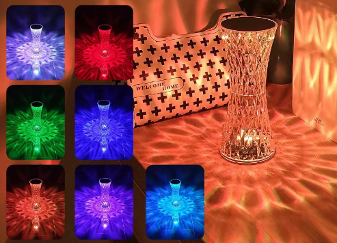 Creative Crystal Diamond Acrylic Table Lamp Rechargeable - Night Lights -  Trend Goods