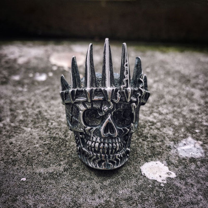 Exaggerated punk crown skull ring - Rings -  Trend Goods