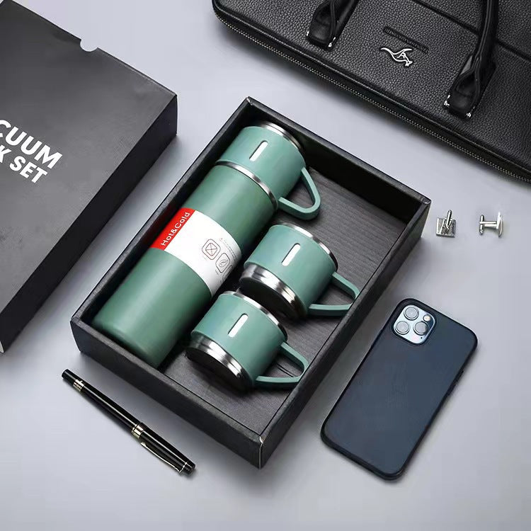 Stainless Steel Vacuum Flask Business Gift Set - Mugs -  Trend Goods