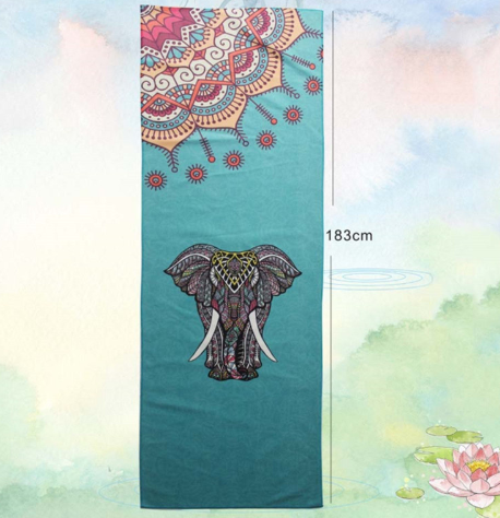 Elephant Non Slip Mat Sport Fitness Travel Exercise Yoga Mat Cover Towel Blanket Non-Slip Pilates rutschfeste Exercise Pilates - Yoga Mats -  Trend Goods